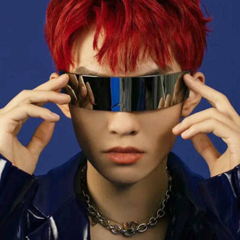 Futuristic Wrap Around Sunglasses Men Costume Glasses Mask Novelty Glasses Halloween Party Party Supplies Decoration