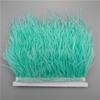 8-10cm Ostrich Feather Trims for Needlework and Handicraft Black Plume Skirt Decoration Natural Feathers Ribbon Fringe