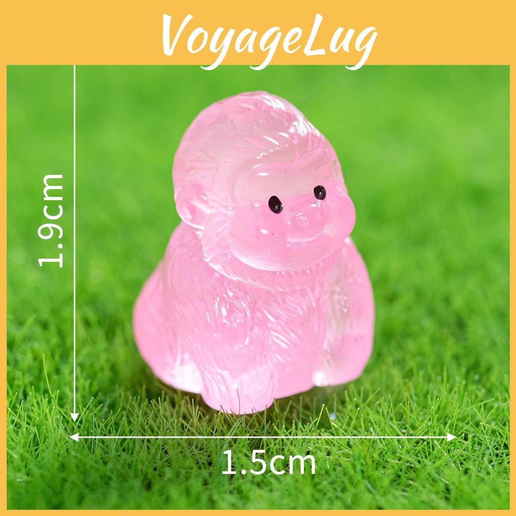 Noctilucentní zvířecí pryskyřičná figurka gorily s více barvami pro domácí dekoraci