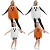 Costume di Fantasma di Halloween Abito da Gioco di Ruolo per Adulti Bambino Tuta Spettrale Spaventosa a Corpo Intero Costumi per Spettacoli Teatrali per Bambini