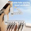 Travel Folding Clothes Hanger 7 Hole Portable Drying Rack for Hotel Business Trip Clothing Organizer