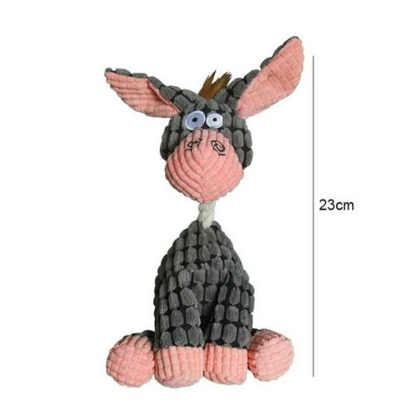 Plush Dog Toys Corduroy for Small Medium Dogs Animal Dog Squeaky Toy Bite Resistant Chew Toy Molar Teeth Cleaning Puppy Toys