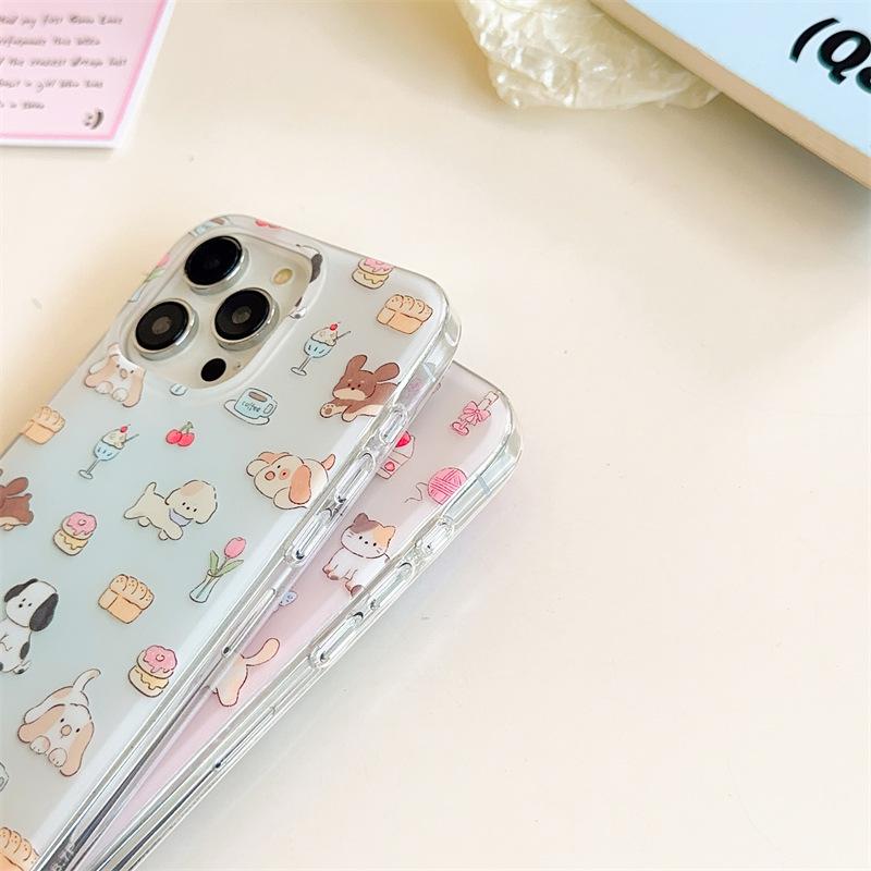 Smudge dessert cat and dog 15 for iPhone14promax Apple 13 matte double-sided mobile phone case 12 cute female