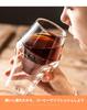 Double-walled glass espresso cup, 320ml, with bamboo lid, keeps drinks hot or cold, made of borosilicate glass, microwave and dishwasher safe, perfect