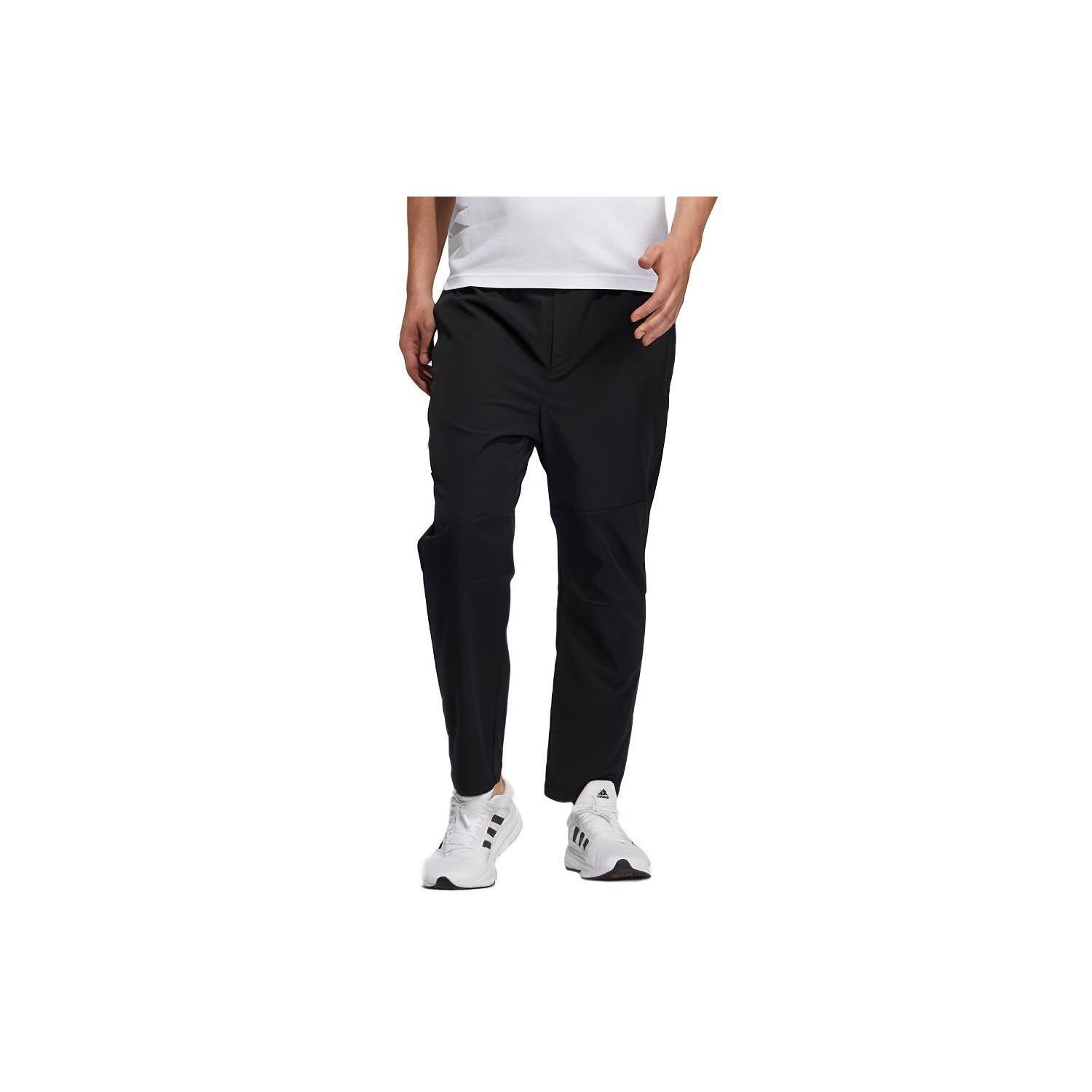 Men s adidas Logo Solid Color Woven Sports Pants/Trousers/Joggers Black H39231 XS