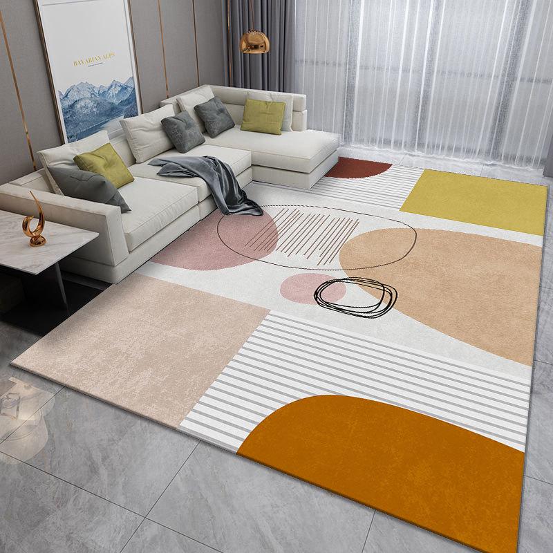 Modern Large Area Rug - Washable Carpet for Living Room or Bedroom with Nordic Style