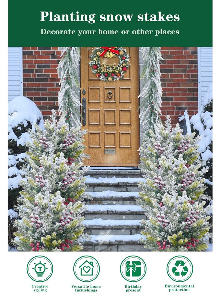 Cross-border Artificial Snow Berry Pine & Cypress Garden Decoration