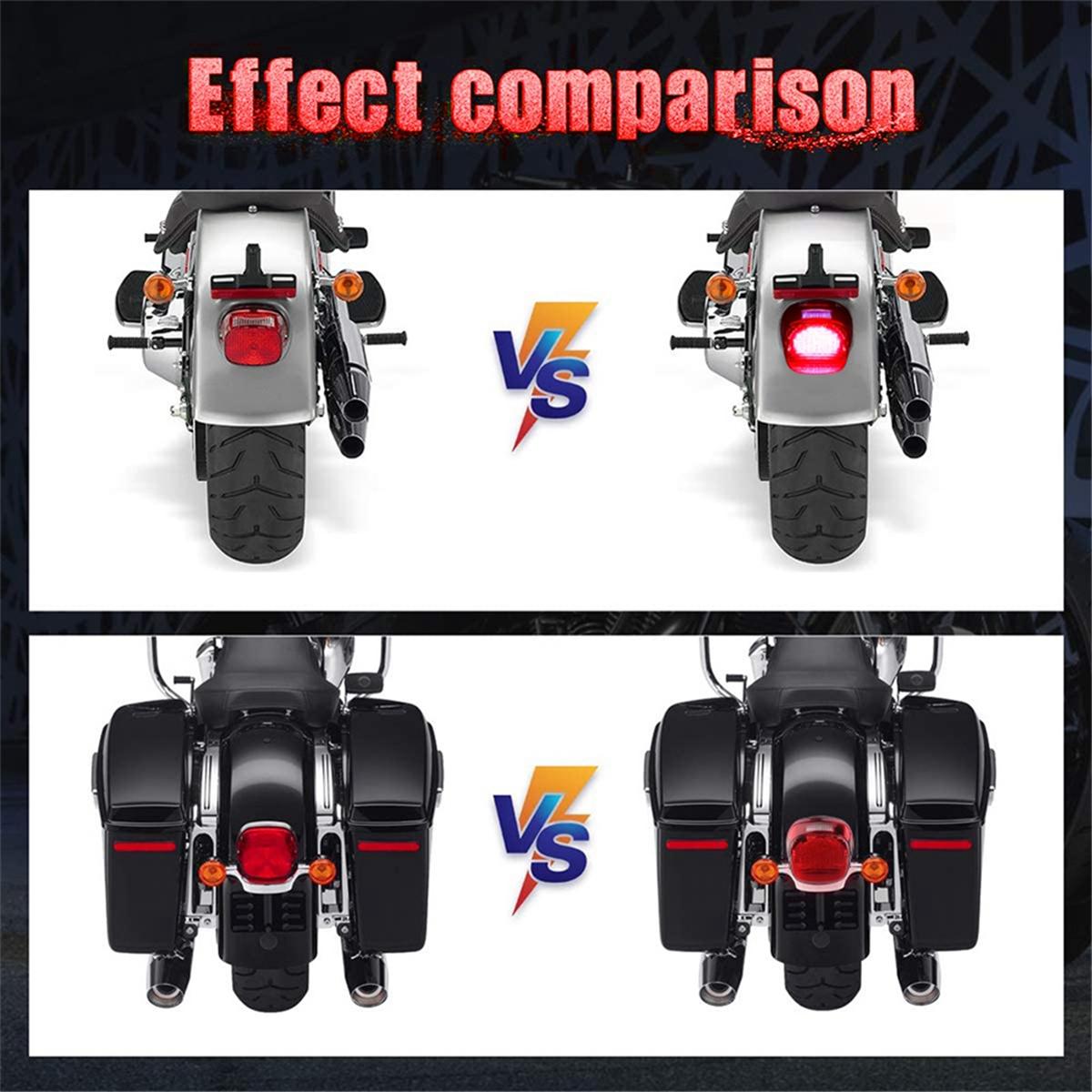 1 Pcs Motorcycle Modified Black Rear Tail Light LED Brake Light For  Motorcycles With Strong Penetrating Power Replacement