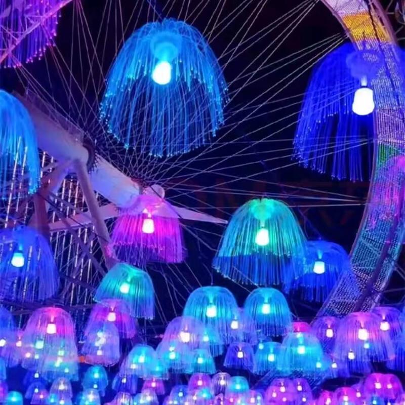 Yunan Starry Fiber Optic Jellyfish Decorative Light String