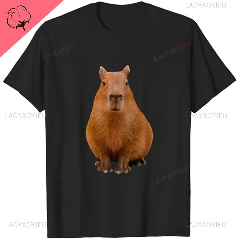 D Funny Animal Capybara Printing T Shirt for Men Kid Fashion Streetwear Capybara Lovers Short Sleeves Kawaii Cotton Tees Tops