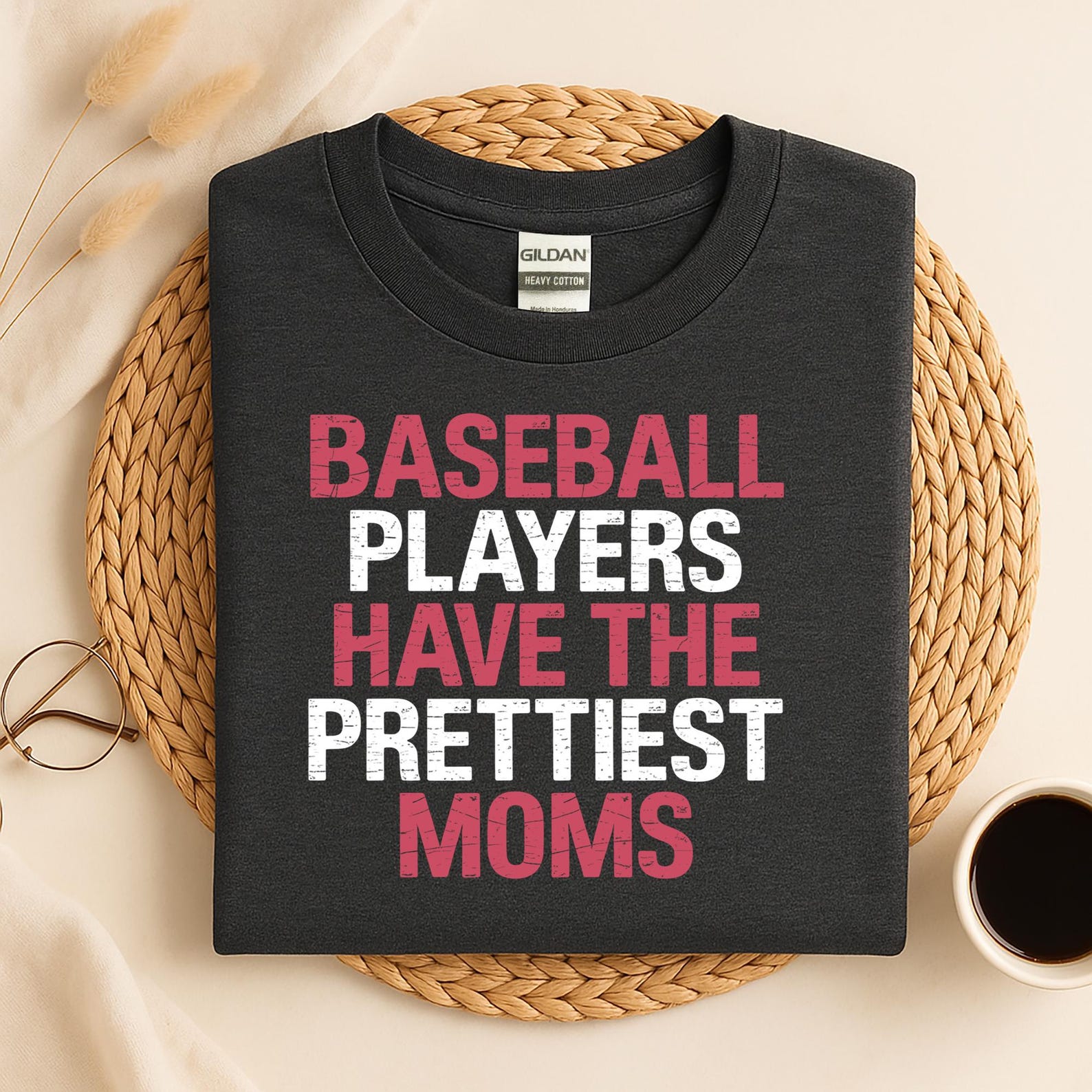 Baseball Mom Shirt, Players Have the Prettiest Moms, Youth Sport Little League Mother s Day T-shirt, Female Coach Tournament Tee, Gift Wife L
