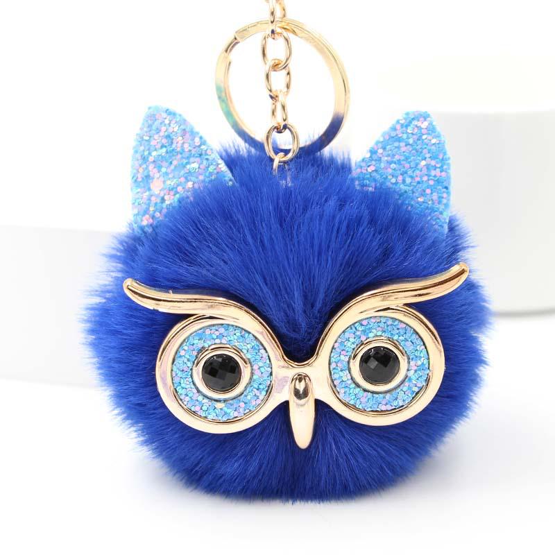 Owl Plush Pom-Pom Keychain & Bag Charm