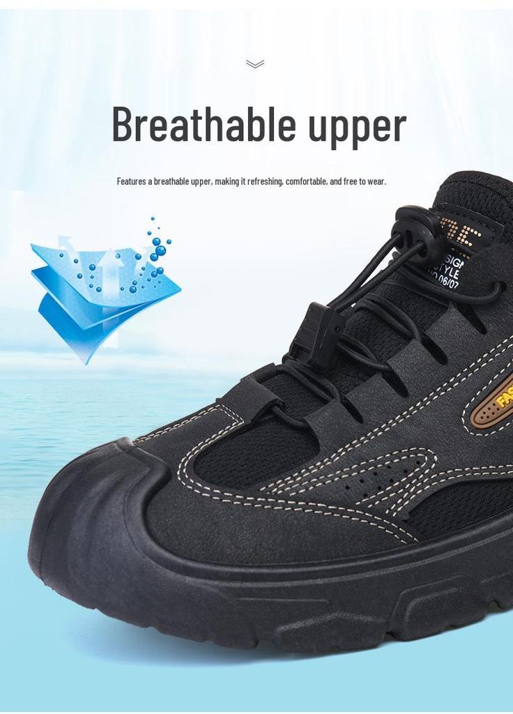 Men's Spring/Autumn Non-Slip Breathable Hiking Shoes - Versatile, Fashionable, Soft Sole, Wear-Resistant Casual Dad Shoes