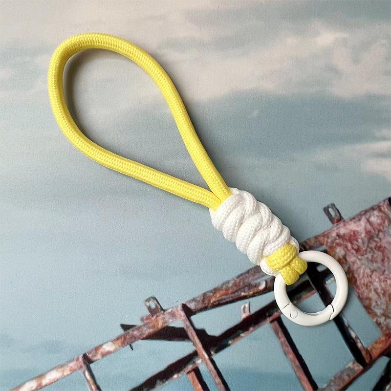 Color-Block Knotted Detachable Phone & Keychain Lanyard