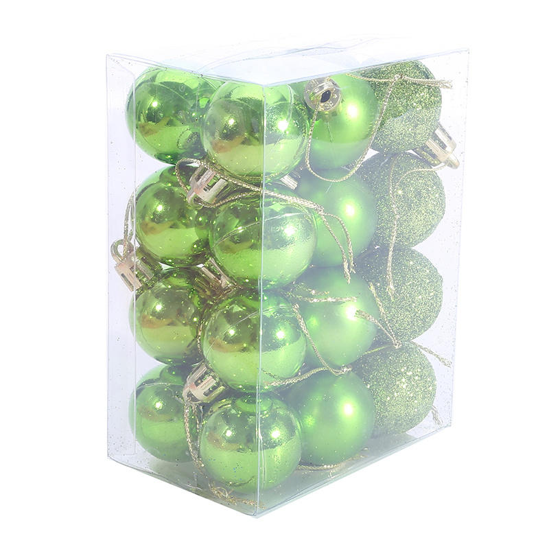 Christmas Ball Ornaments 24pcs Tree Decorations Hanging Red Plastic Pendant For Holiday Wedding Party Decor Festival Atmosphere