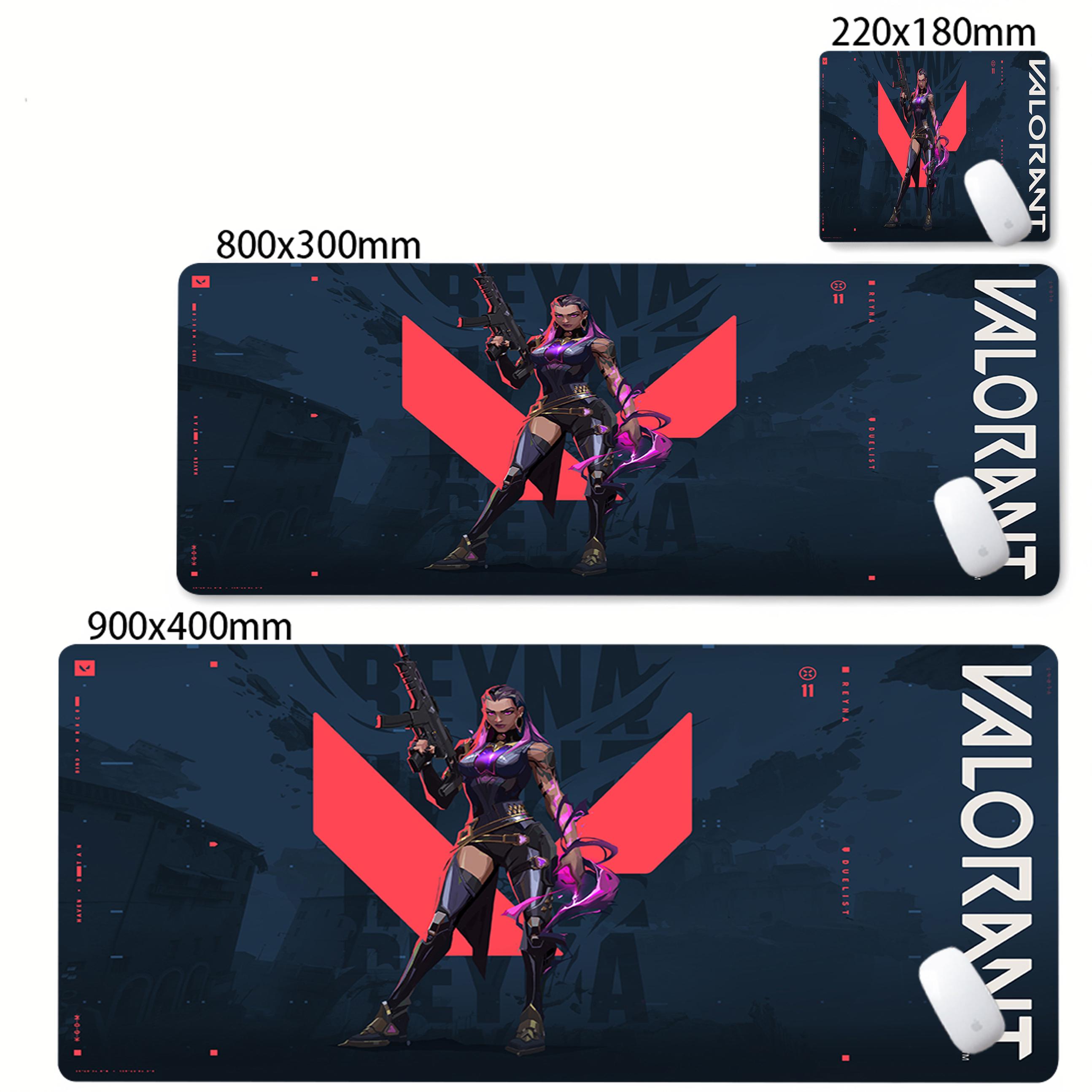 Valorant Gaming-Mauspad HD XXL-Mauspad Große Home-Schreibtischmatten Tastatur Natürlicher Gummi Rutschfest Weich Büro-Teppichmatte Zubehör 800x400x2mm black