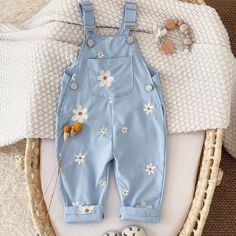 Summer Baby Rompers Fashion Embroidery Sleeveless Knitting Infant Kids Boys Girls Strap Jumpsuits