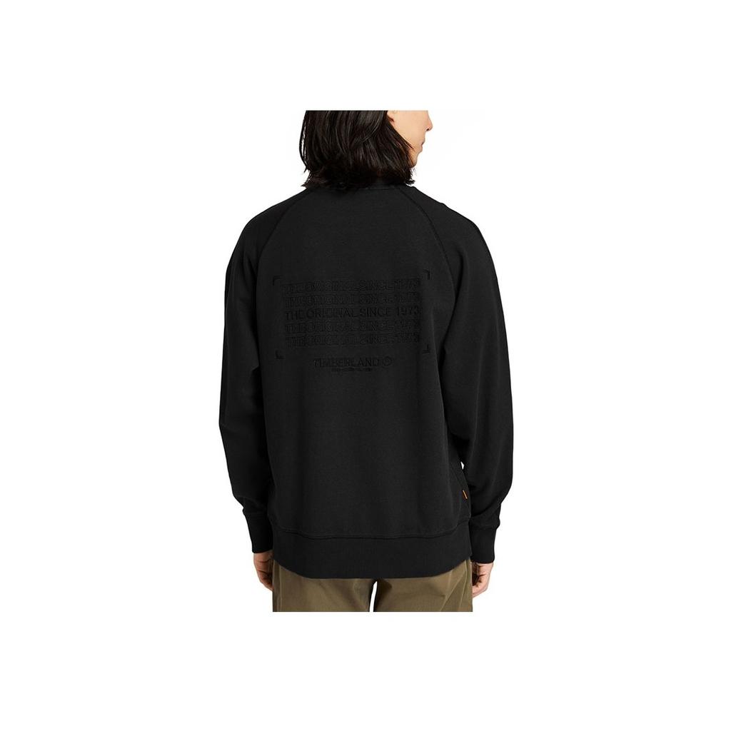 Timberland Back Embroidery Outdoor Casual Loose Crew Neck Pullover Sweatshirt Men Sweatshirt Black A2438-001