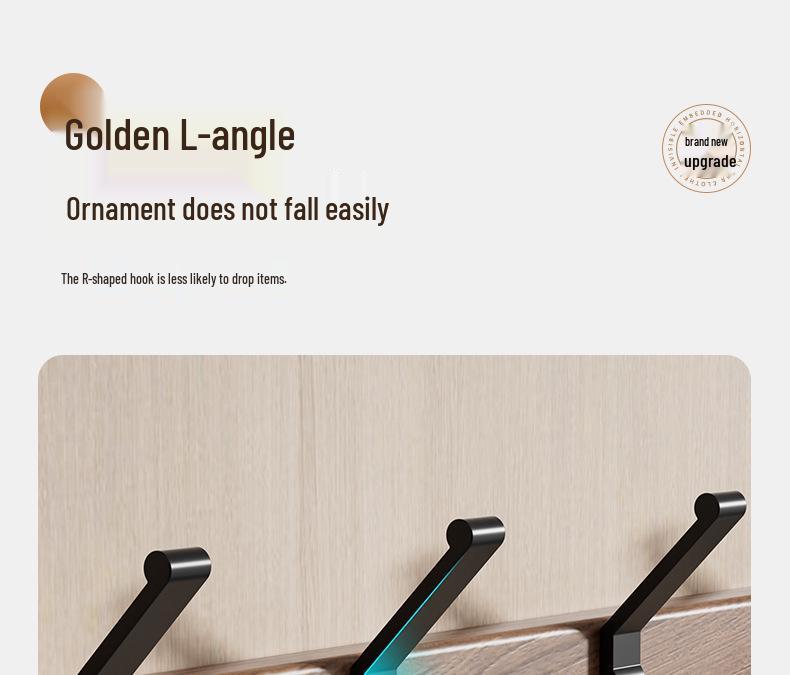 Walnut Strong Load-Bearing Door & Wall Hook Rack