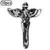 10Pcs Halloween Nail Charms Decorations 3D Metal Alloy Skull Cross Vintage Punk Style Nail Art Charms for DIY Manicure Nail Design Art Supplies