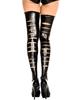Black Wetlook Stockings Ripped Effect Mh4887 Blk
