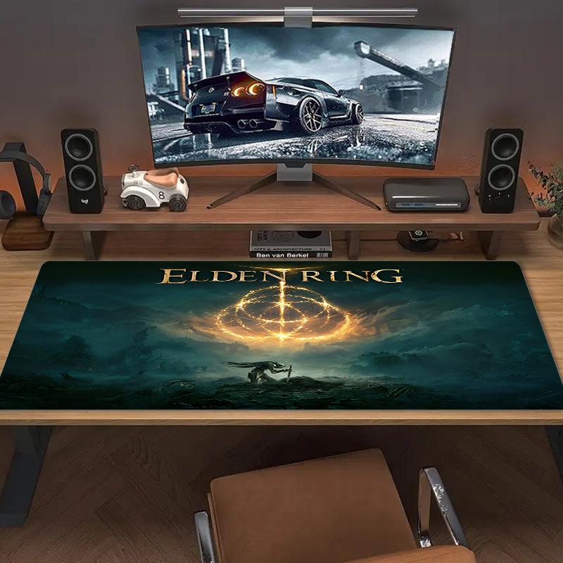 ELDEN RING Farbiges Mauspads Großes Gaming-Tischkissen Rutschfestes Laptop-Tablet Großes Mauspads XXL Matte Mini-PC Spielmatte Mit Verriegeltem Rand