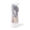10-piece Cutlery Set, Wood Pattern, White