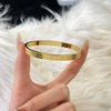 Titanium steel bracelet gold high version temperament zircon bracelet women's light luxury fashion elegance does not fade simple bracelet