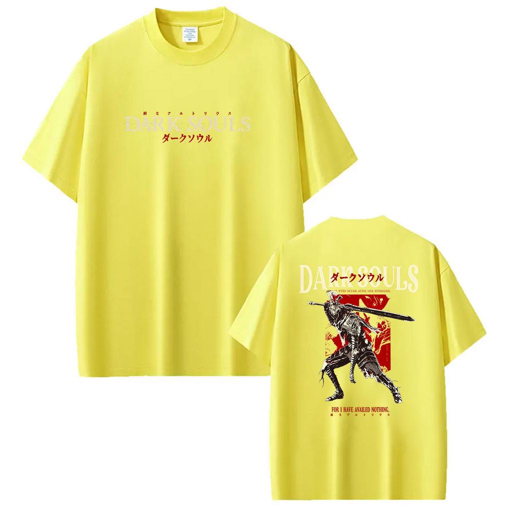 2026 Hot Gam Dark Souls Graphic T Shirts Mens Women Vintage Harajuku Short Sleeve Tshirt Casual Fashion Cotton Tees Streetwear