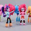 7pcs My Little Ponys Anime Action Figures Twilight Sparkle Rainbow Dash Applejack Fluttershy Pinkie Pie Model Toy Doll Kids Gift