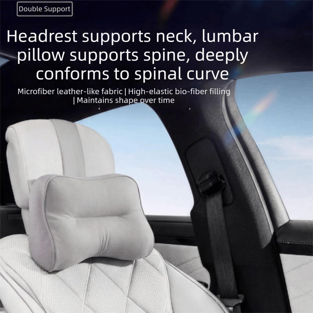 Seasonally Versatile Car Headrest Lumbar Support Seat Cushion Pillow  For All Seasons