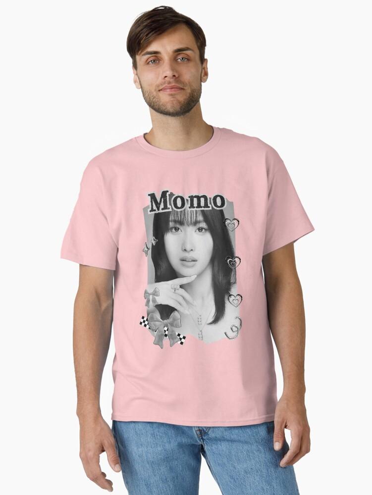 TWICE Momo Kpop Girl Group K-music South Korean Girl Group Black and White Collage Digital Art Portrait Classic T-Shirt