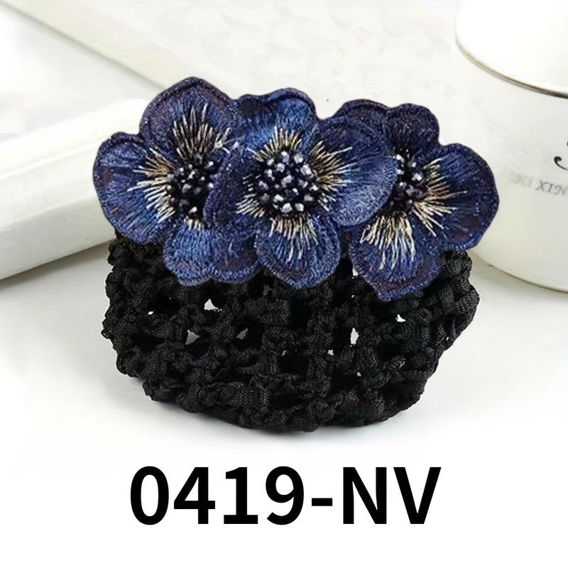 

Elegant Beaded Flower Hair Net Vintage Ball Head Plate Hair Net Stewardess Bank Clerk Hair Accessories