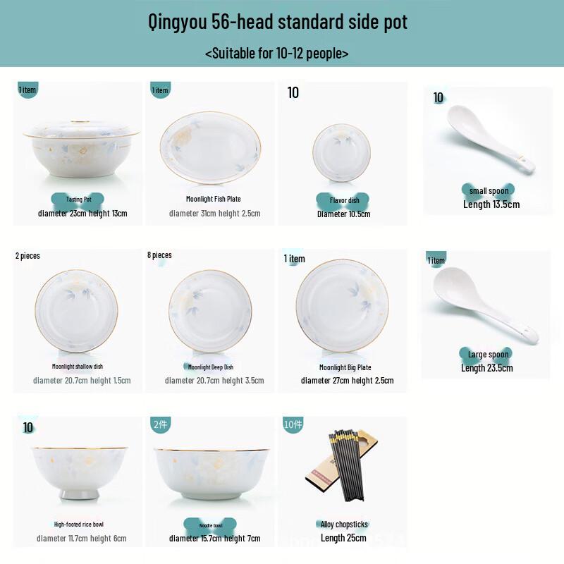 European Style Jingdezhen Bone China Dinnerware Set