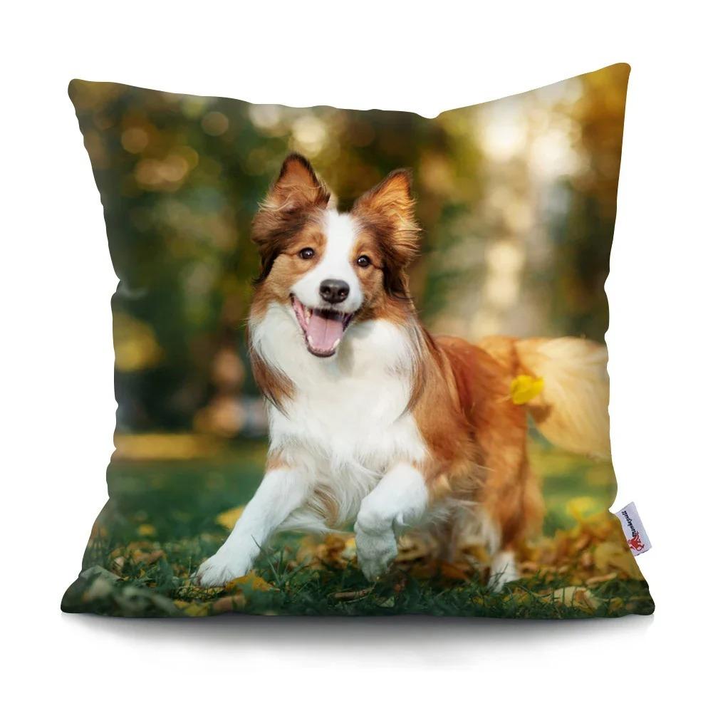Home Decor Cute Dogs Prints: A Variety of Dog Designs Pattern Cushion Cover Suitable for Sofa Bedroom Car Pillow Cover
