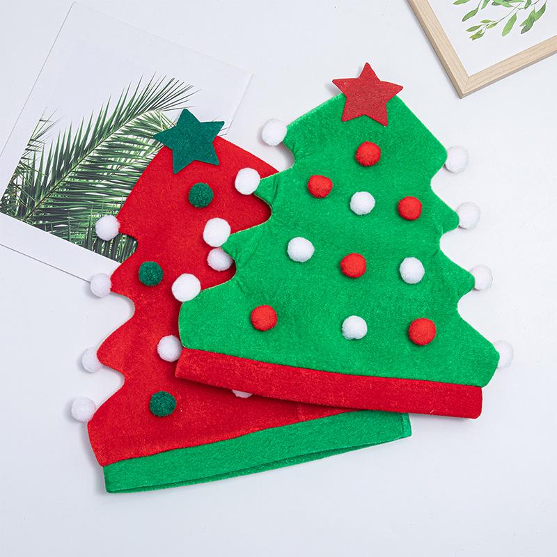 Cartoon Christmas Tree Elf Party Hats for Festive Decorations