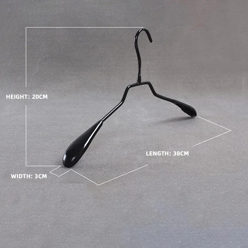 Rack 1pc Metal Dip Plastic Clothes Hanger Pants Clip Wide Shoulder Adult Non-slip Seamless Drying Rack Wardrobe Storage Space