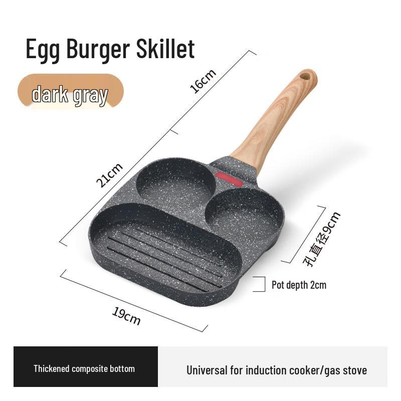 Triceratops 3-in-1 Non-stick Breakfast Frying Pan