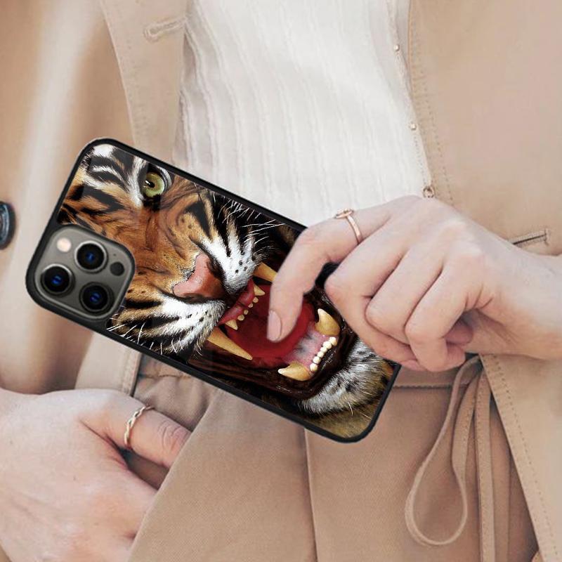 Lion Tiger Face Magnetic Phone Case For APPLE iPhone 17 Air 16 14 13 12 Pro Max 15 Plus Wireless Charge With MagSafe Cover