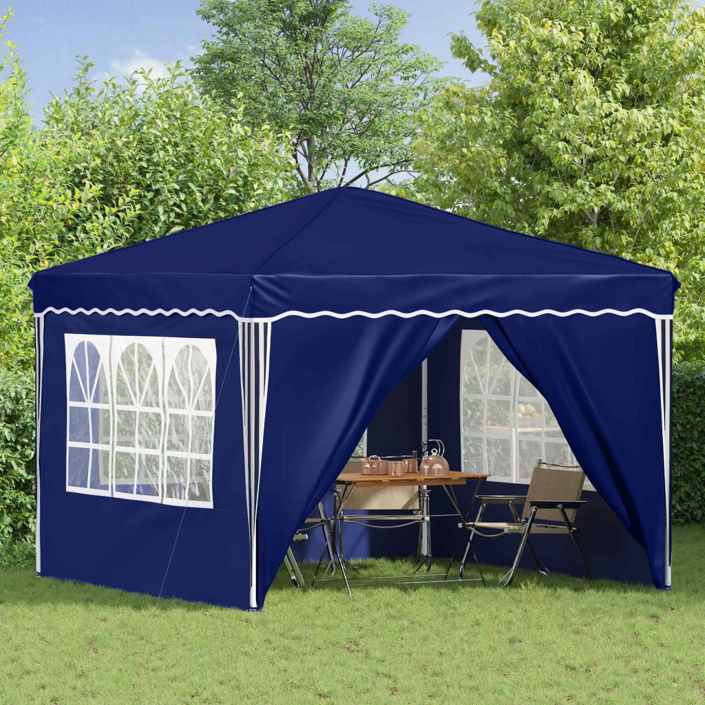 Pop Up Party Tent 288 X 288 X 245 Cm Blue Oxford Fabric