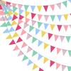 4 Pack Rainbow Pennant Banner, Flags Pennant Banners Triangle Flag for Party Wedding Christmas Birthday Bedroom Decoration
