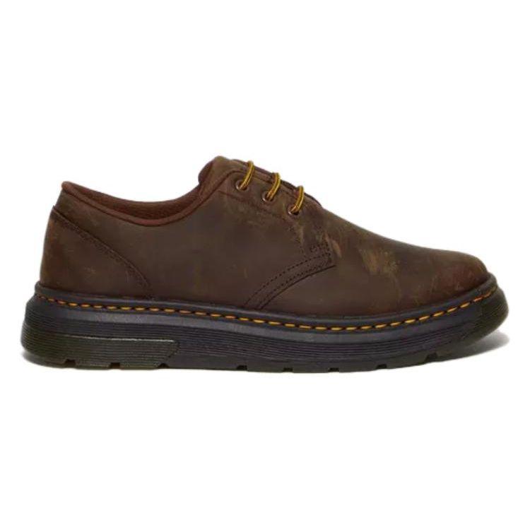 Dr. Martens נעליים קז'ואל נמוכות מעור, שרוכים, עגולות, נוחות, אופנתיות, רב-תכליתיות, יוניסקס, חום 31670201
