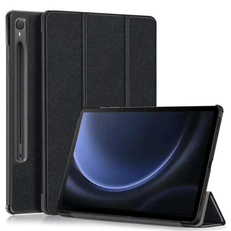 Tablet Leather Case for Samsung Galaxy Tab S9 FE S9FE 2023 Case 10.9 Inch Folding Stand Magnetic Smart Folio Tablet for Samsung Tab S9 FE Case