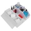 Eyelashes Extension Tool Storage Box Makeup Beauty Nail Art Tool Case Organizer (White)