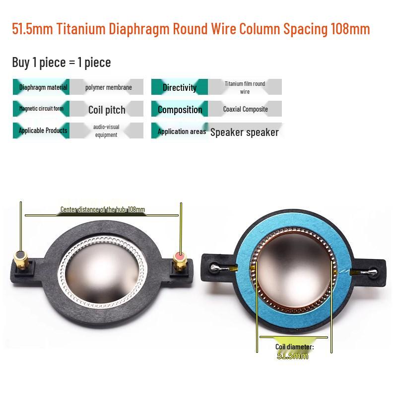 25-51 Core Tweeter Voice Coil Diaphragm for Speaker Repair