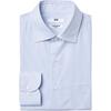 Wrinkle-Resistant Slim Fit Striped Wide Collar Long Sleeve Shirt Men Shirts 482344-63