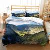 Altai Mountains Natural Landscape Duvet Cover Set With Pillowcases Forest Lake Bedding Set King Queen Polyester