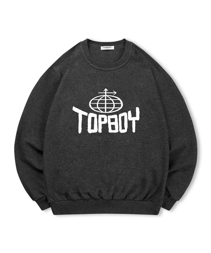 TOPBOY [Non-Fleece Or Fleece] Aeroglobe Printed Sweatshirt (Type A)