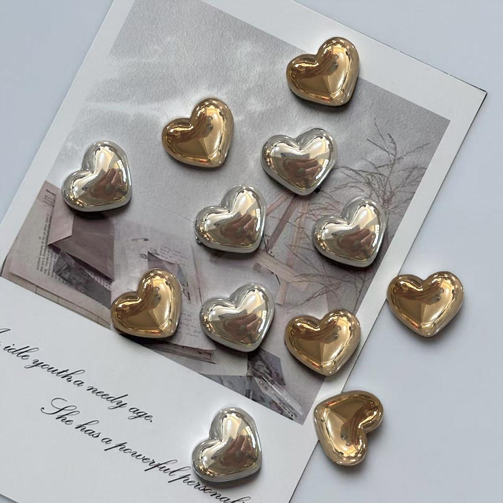 3D Glitter Heart-shaped Refrigerator Sticker