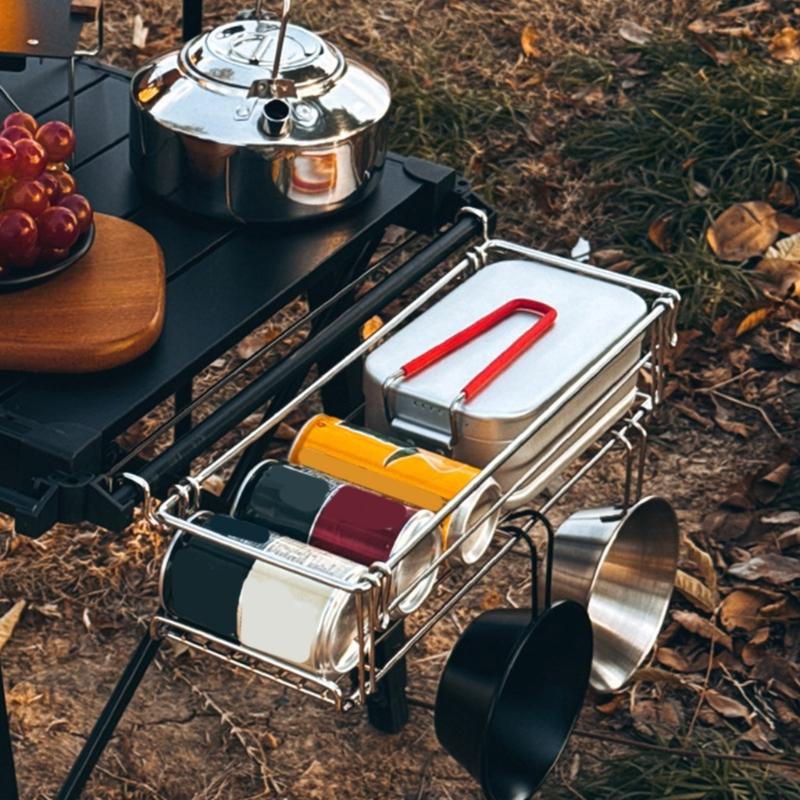 Desktop Side Expansion Rack Expandable Outdoor Rack Portables Camping Shelf for Camping Table Accessories